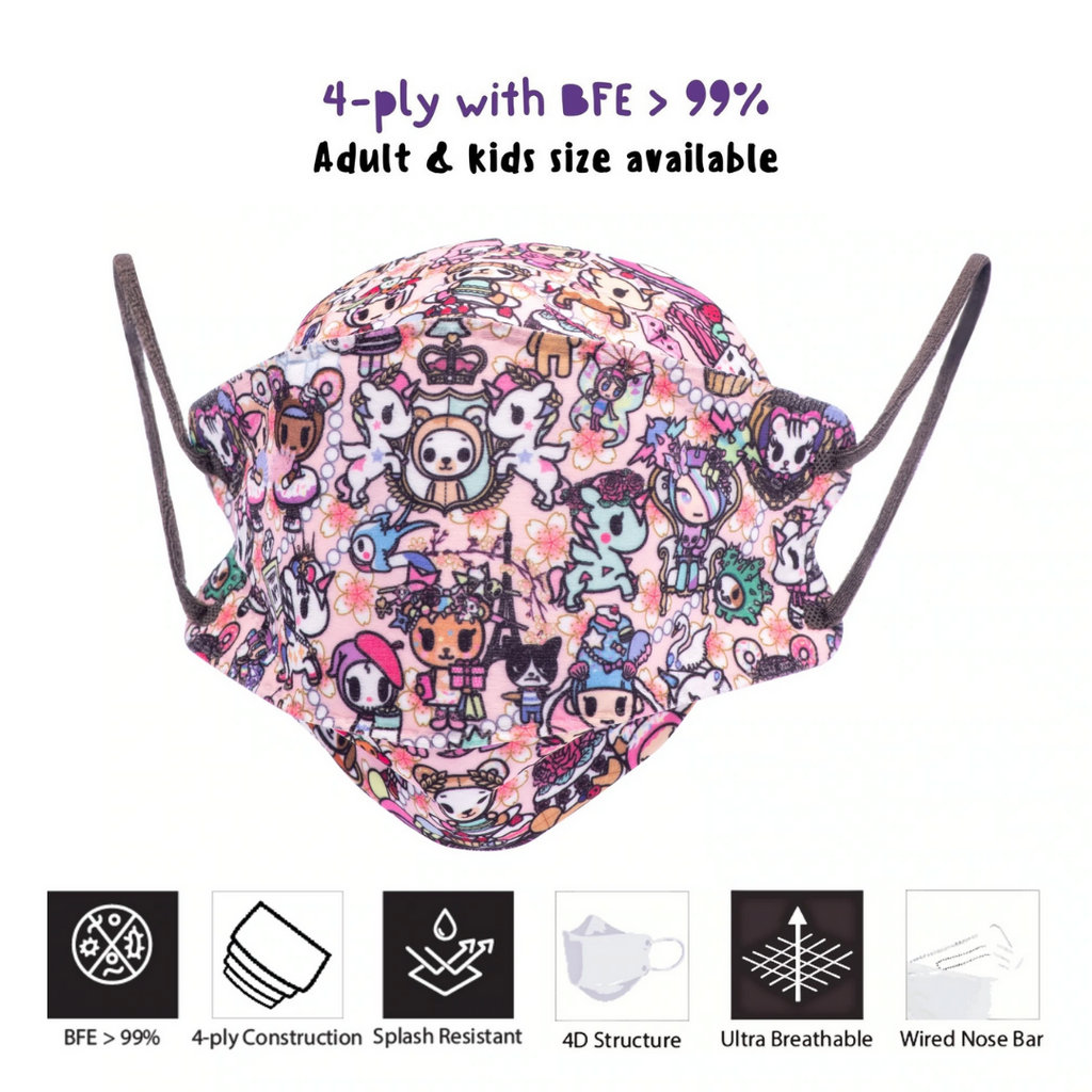 (3 packs at $60 PROMO) tokidoki - KF94 Disposable Mask KAWAII CONFECTIONS